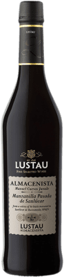 26,95 € Kostenloser Versand | Likörwein Lustau Almacenista Manuel Cuevas Jurado Manzanilla Pasada D.O. Manzanilla-Sanlúcar de Barrameda Andalusien Spanien Palomino Fino Medium Flasche 50 cl