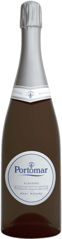 14,95 € Envio grátis | Espumante Branco Portomar Brut Nature — Bruto Natural D.O. Rías Baixas Galiza Espanha Albariño — Albarinho 75 cl