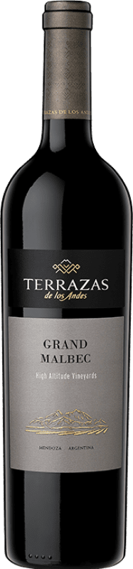 69,95 € 免费送货 | 红酒 Terrazas de los Andes Grand I.G. Mendoza Uco谷 阿根廷 Malbec 瓶子 75 cl