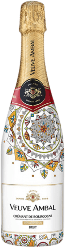 32,95 € Envío gratis | Espumoso blanco Veuve Ambal Collection Mandala Crémant Brut A.O.C. Bourgogne Borgoña Francia Pinot Negro, Gamay, Chardonnay, Aligoté Botella 75 cl
