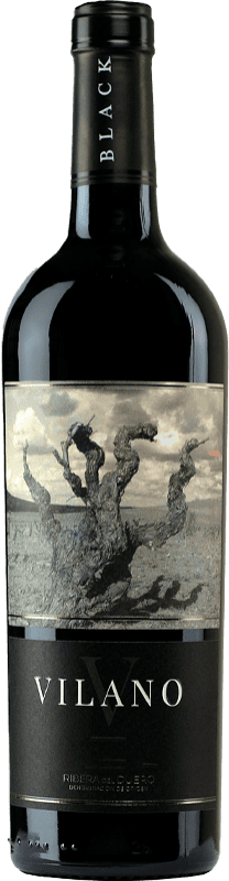 8,95 € Envío gratis | Vino tinto Viña Vilano Black D.O. Ribera del Duero Castilla y León España Tempranillo Botella 75 cl