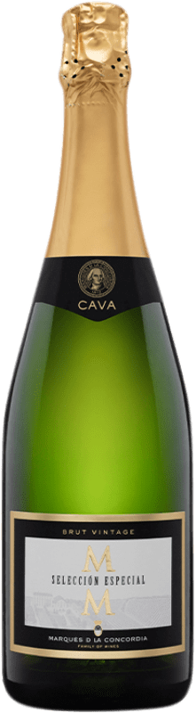 6,95 € Kostenloser Versand | Weißer Sekt Marqués de La Concordia MM Brut — Herb Auswahl, Spezial Spanien Macabeo, Xarel·lo, Parellada Flasche 75 cl