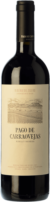 101,95 € 免费送货 | 红葡萄酒 Pago de Carraovejas Crianza — 陈酿 D.O. Ribera del Duero 卡斯蒂利亚莱昂 西班牙 Tempranillo — 丹魄, Merlot — 梅洛, Cabernet Sauvignon — 赤霞珠 大瓶 — Magnum 1,5 L