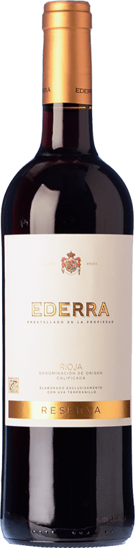 15,95 € 送料無料 | 赤ワイン Bodegas Bilbaínas Ederra 予約 D.O.Ca. Rioja ラ・リオハ スペイン Tempranillo, Grenache, Mazuelo, Carignan ボトル 75 cl