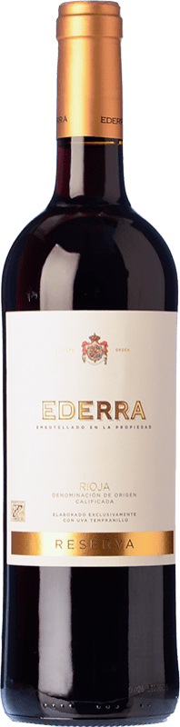 15,95 € Kostenloser Versand | Rotwein Bodegas Bilbaínas Ederra Reserve — Gereift D.O.Ca. Rioja La Rioja Spanien Tempranillo, Garnacha — Grenache, Mazuelo, Cariñena — Carignan Flasche 75 cl