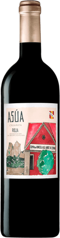 14,95 € Free Shipping | Red wine Norte de España - CVNE Asua Aged D.O.Ca. Rioja The Rioja Spain Tempranillo, Grenache, Graciano, Mazuelo, Carignan Bottle 75 cl