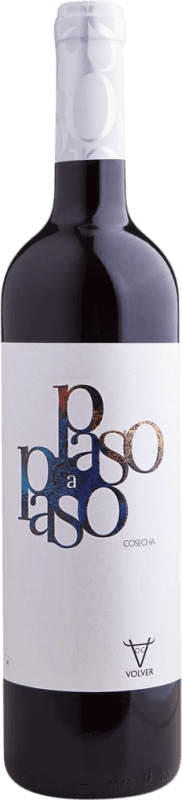 9,95 € Kostenloser Versand | Rotwein Volver Paso a Paso Jung D.O. La Mancha Castilla la Mancha y Madrid Spanien Tempranillo Flasche 75 cl