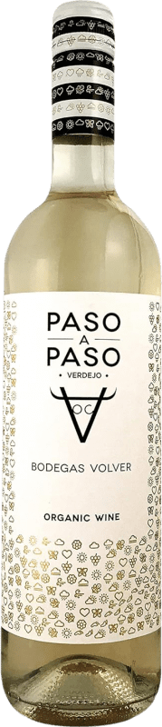 5,95 € Бесплатная доставка | Белое вино Volver Paso a Paso Orgánico Молодой I.G.P. Vino de la Tierra de Castilla Castilla la Mancha y Madrid Испания Macabeo, Verdejo бутылка 75 cl