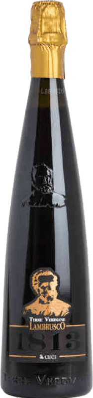 15,95 € Free Shipping | Red Sparkling Wine Ceci Terre Verdiane I.G.T. Emilia Romagna Italy Lambrusco Bottle 75 cl