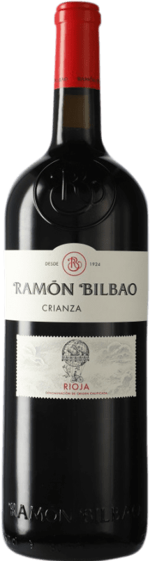 79,95 € Kostenloser Versand | Rotwein Ramón Bilbao Alterung D.O.Ca. Rioja La Rioja Spanien Tempranillo Spezielle Flasche 5 L
