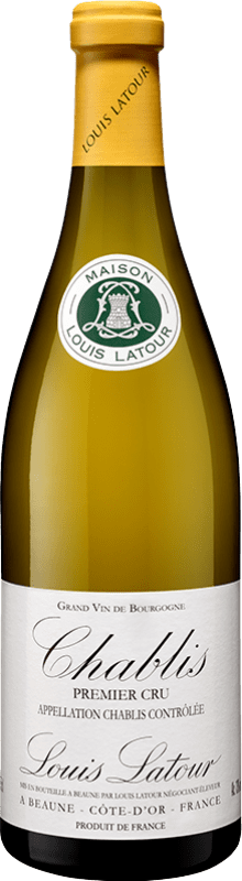 61,95 € Free Shipping | White wine Louis Latour 1er Cru Aged A.O.C. Chablis Premier Cru France Chardonnay Bottle 75 cl