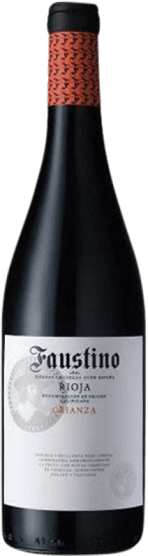 9,95 € 送料無料 | 赤ワイン Faustino 高齢者 D.O.Ca. Rioja ラ・リオハ スペイン Tempranillo ボトル 75 cl