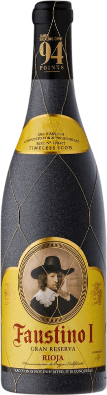 25,95 € Бесплатная доставка | Красное вино Faustino I Особый Гран Резерва D.O.Ca. Rioja Ла-Риоха Испания Tempranillo — Темпранильо, Graciano — Грасиано, Mazuelo — Масуэло, Cariñena — Кариньян 75 cl