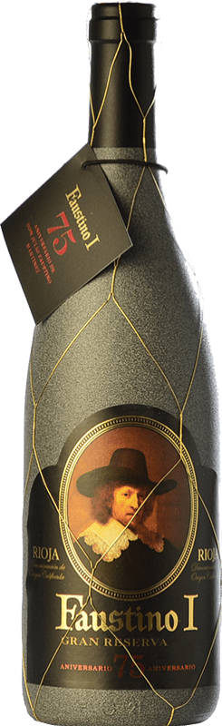 39,95 € 免费送货 | 红酒 Faustino I 75 Aniversario 预订 D.O.Ca. Rioja 拉里奥哈 西班牙 Tempranillo, Graciano 瓶子 75 cl