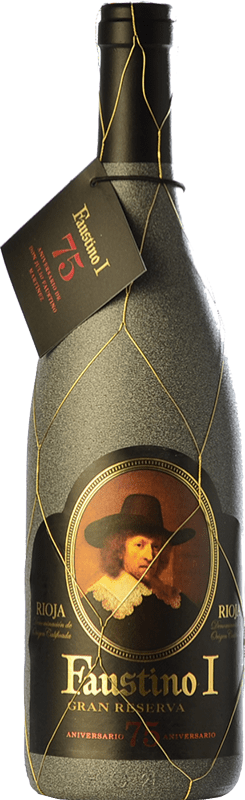 35,95 € 送料無料 | 赤ワイン Faustino I 75 Aniversario 予約 D.O.Ca. Rioja ラ・リオハ スペイン Tempranillo, Graciano ボトル 75 cl