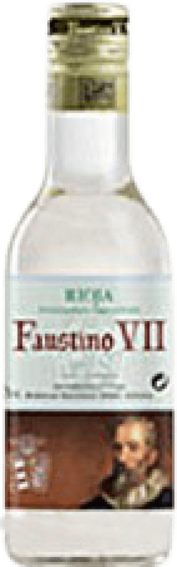 2,95 € Envio grátis | Vinho Branco Faustino VII Jovem D.O.Ca. Rioja La Rioja Espanha Macabeo Garrafinha 18 cl