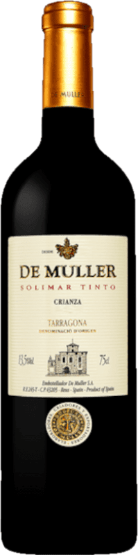 8,95 € Kostenloser Versand | Rotwein De Muller Viña Solimar Crianza — Kurze Fassreifung D.O. Tarragona Katalonien Spanien Flasche 75 cl