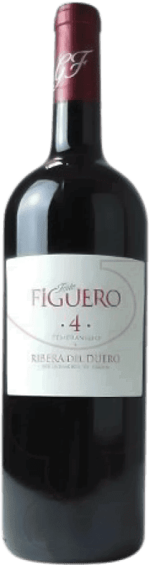 28,95 € 免费送货 | 红酒 Figuero 4 Meses 橡木 D.O. Ribera del Duero 卡斯蒂利亚莱昂 西班牙 Tempranillo 瓶子 Magnum 1,5 L