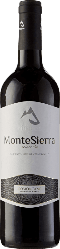 4,95 € Free Shipping | Red wine Pirineos Montesierra Selección Young D.O. Somontano Aragon Spain Tempranillo, Merlot, Cabernet Sauvignon Bottle 75 cl