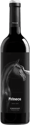 10,95 € Free Shipping | Red Wine Pirineos D.O. Somontano Aragon Spain Merlot, Syrah — Shiraz Bottle 75 cl