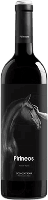 5,95 € Бесплатная доставка | Красное вино Pirineos D.O. Somontano Арагон Испания Merlot, Syrah бутылка 75 cl