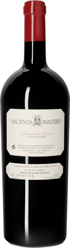 97,95 € 送料無料 | 赤ワイン Hacienda Monasterio 予約 D.O. Ribera del Duero カスティーリャ・イ・レオン スペイン Tempranillo, Cabernet Sauvignon マグナムボトル 1,5 L