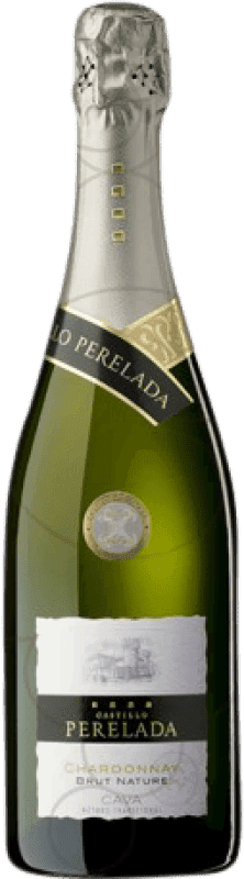 7,95 € Envio grátis | Espumante branco Perelada Brut Nature Reserva D.O. Cava Catalunha Espanha Chardonnay Garrafa 75 cl