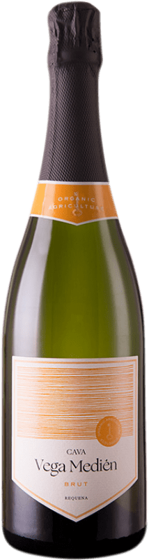 6,95 € Envío gratis | Espumoso blanco Unión Vinícola del Este Vega Medién Ecológico Brut D.O. Cava Cataluña España Macabeo, Chardonnay Botella 75 cl