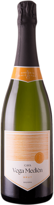 7,95 € Envio grátis | Espumante branco Unión Vinícola del Este Vega Medién Ecológico Brut D.O. Cava Catalunha Espanha Macabeo, Chardonnay Garrafa 75 cl