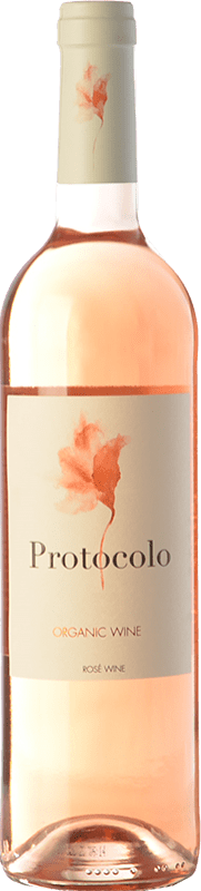 6,95 € Envío gratis | Vino Rosado Dominio de Eguren Protocolo Joven I.G.P. Vino de la Tierra de Castilla Castilla la Mancha y Madrid España Tempranillo, Bobal Organic — Ecológico 75 cl