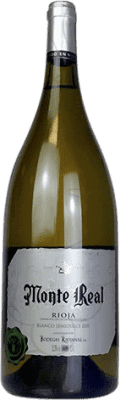 13,95 € Envio grátis | Vinho branco Bodegas Riojanas Monte Real Semi-seco Semi-doce Jovem D.O.Ca. Rioja La Rioja Espanha Malvasía, Macabeo Garrafa Magnum 1,5 L