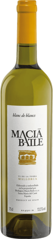 16,95 € Free Shipping | White wine Macià Batle Blanc de Blancs Young D.O. Binissalem Balearic Islands Spain Chardonnay, Prensal Blanco Bottle 75 cl