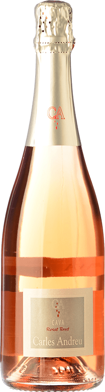 9,95 € 免费送货 | 玫瑰气泡酒 Carles Andreu Rosat 香槟 年轻的 D.O. Cava 加泰罗尼亚 西班牙 Trepat 瓶子 75 cl