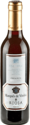 4,95 € Envio grátis | Vinho tinto Marqués de Vitoria Crianza D.O.Ca. Rioja La Rioja Espanha Tempranillo Meia Garrafa 37 cl