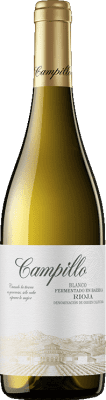 9,95 € Envio grátis | Vinho branco Campillo Fermentado en Barrica Crianza D.O.Ca. Rioja La Rioja Espanha Macabeo Garrafa 75 cl