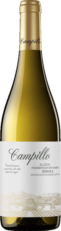 9,95 € Envoi gratuit | Vin blanc Campillo Fermentado en Barrica Crianza D.O.Ca. Rioja La Rioja Espagne Macabeo Bouteille 75 cl