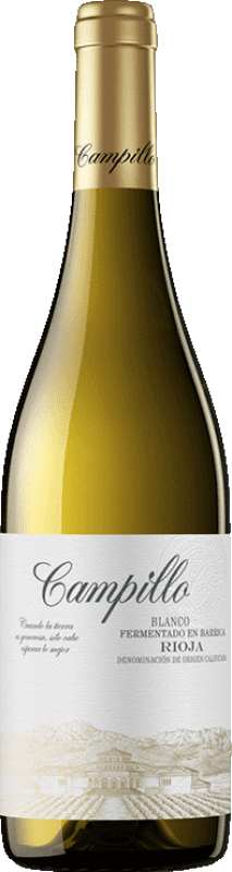 9,95 € Spedizione Gratuita | Vino bianco Campillo Fermentado en Barrica Crianza D.O.Ca. Rioja La Rioja Spagna Macabeo Bottiglia 75 cl