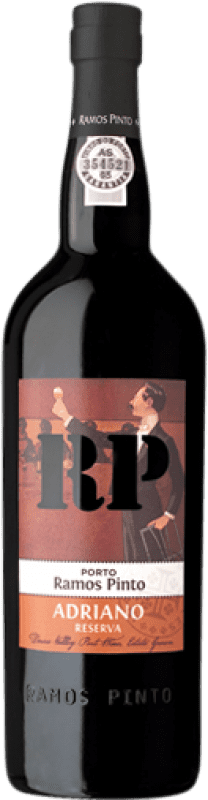 24,95 € Envio grátis | Vinho Generoso Fortificado Ramos Pinto Adriano Reserva I.G. Porto Porto Portugal Tempranillo, Touriga Franca, Touriga Nacional, Tinta Amarela, Tinta Cão, Tinta Barroca 75 cl