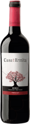 8,95 € 免费送货 | 红酒 Casa de la Ermita 橡木 D.O. Jumilla Levante 西班牙 Monastrell, Petit Verdot 瓶子 75 cl