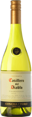 12,95 € 免费送货 | 白酒 Concha y Toro Casillero del Diablo 年轻的 智利 Chardonnay 瓶子 75 cl