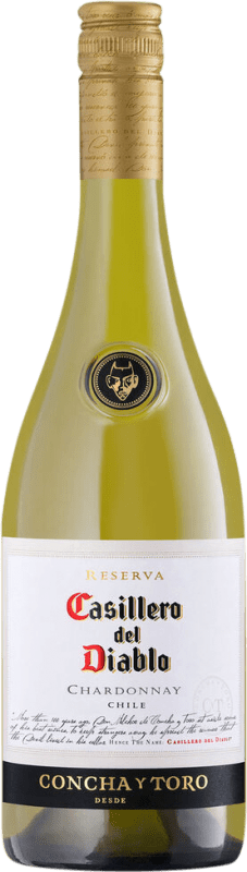 11,95 € Бесплатная доставка | Белое вино Concha y Toro Casillero del Diablo Молодой Чили Chardonnay бутылка 75 cl