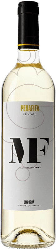 11,95 € Envío gratis | Vino blanco Martín Faixó Perafita Joven D.O. Empordà Cataluña España Picapoll Botella 75 cl