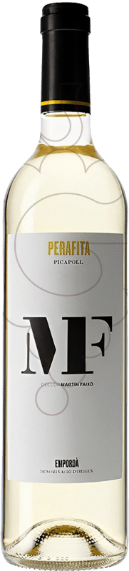 18,95 € Envio grátis | Vinho branco Martín Faixó Perafita Jovem D.O. Empordà Catalunha Espanha Picapoll Garrafa 75 cl