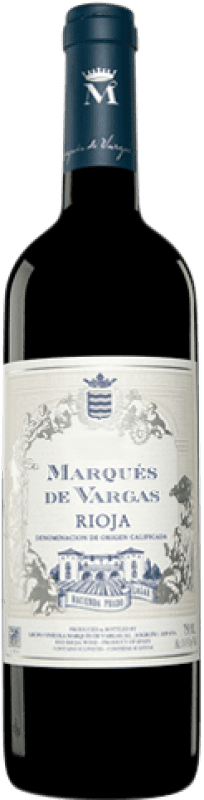 56,95 € 免费送货 | 红葡萄酒 Marqués de Vargas 珍藏 D.O.Ca. Rioja 拉里奥哈 西班牙 Tempranillo — 丹魄, Garnacha — 歌海娜, Mazuelo — 马苏埃洛, Cariñena — 佳丽酿 大瓶 — Magnum 1,5 L