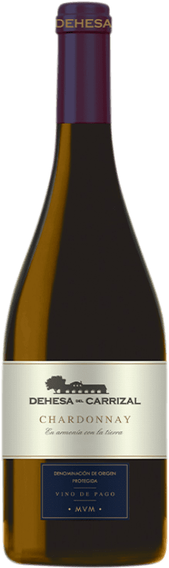 11,95 € Бесплатная доставка | Белое вино Dehesa del Carrizal старения D.O.P. Vino de Pago Dehesa del Carrizal Castilla la Mancha y Madrid Испания Chardonnay бутылка 75 cl