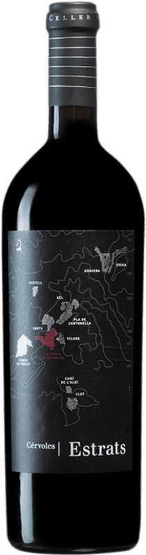 73,95 € Free Shipping | Red wine Cérvoles Estrats D.O. Costers del Segre Catalonia Spain Tempranillo, Merlot, Grenache, Cabernet Sauvignon Bottle 75 cl