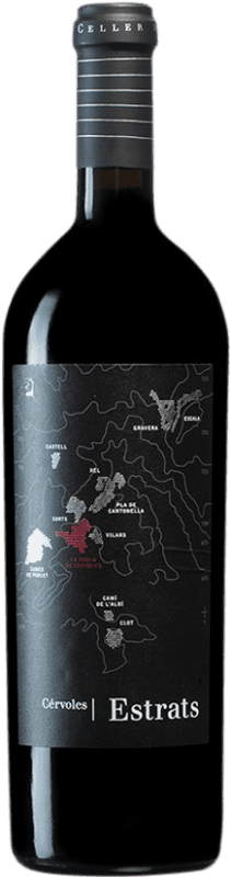 76,95 € Free Shipping | Red Wine Cérvoles Estrats Crianza — Aged D.O. Costers del Segre Catalonia Spain Tempranillo, Merlot, Garnacha — Grenache, Cabernet Sauvignon Bottle 75 cl