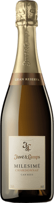 36,95 € Envio grátis | Espumante branco Juvé y Camps Milesimé Brut Reserva D.O. Cava Catalunha Espanha Chardonnay Garrafa 75 cl