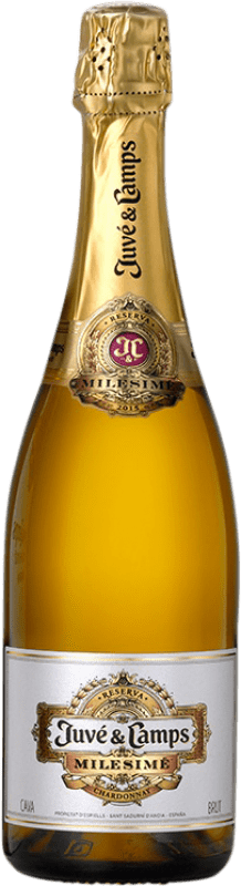 29,95 € Envío gratis | Espumoso blanco Juvé y Camps Milesimé Brut Reserva D.O. Cava Cataluña España Chardonnay Botella 75 cl