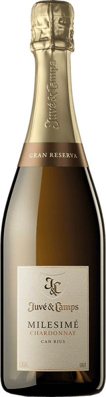 33,95 € Envio grátis | Espumante Branco Juvé y Camps Brut — Bruto Millésimé Reserva D.O. Cava Catalunha Espanha Chardonnay 75 cl